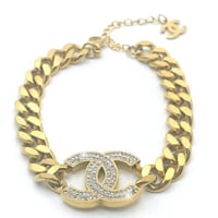 اسوارة جنزير مرصعة باحجار براقة بتصميم مستوحى من ش...