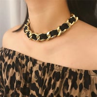 سلسال للنساء جنزير سلسلة لون ذهبي شكل 3