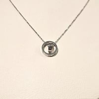 سلسال كارتير دبلتين متشابكين فضي