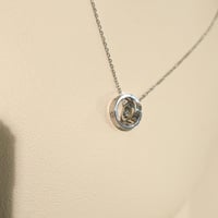 سلسال كارتير دبلتين متشابكين فضي