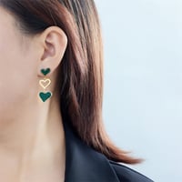 أقراط نسائية فاخرة بتصميم على شكل قلب ومرصعة بحجر...