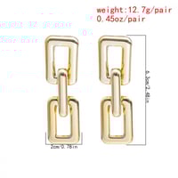 حلق شكل سلسلة مطلي لون ذهبي