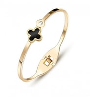 سوار كليف وردة كلوفر بتصميم بانجل ذاتي الاغلاق لون...