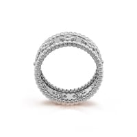 خاتم كليف مرصع بحجر الزيركون مطلي ذهب ابيض فضي