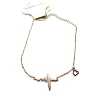 خلخال نبض قلب لون ذهبي وردي روز قولد