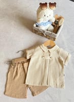 طقم ولادي صيفي كلاسيكي من قطعتين