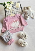 ترنج اطفال بناتي شتوي بطبعة قطة