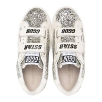 GOLDEN GOOSE Old School Signature Glitter Velcro S...