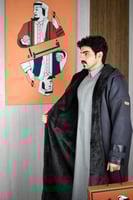 فروة العز لون رمادي مبطنة بفرو ناعم