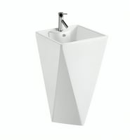 مغسلة برميل مضلع ابيض مودرن