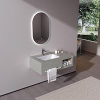 مغسلة رخام فاخرة لون رمادي - مقاسات متعددة