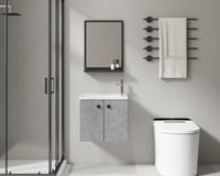 مغسلة ديكور بلايوود رمادي حجري - 50 سم