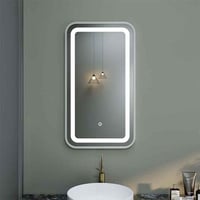 مرايا ليد مودرن اطار رمادي المونيوم M400 ليد 3 الو...