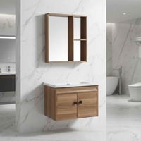 مغسلة حمام معلقة فايبر خشبي - مقاسات متعددة