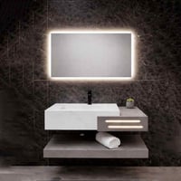 مغسله بورسلان مودرن رمادي بحوض ابيض - مقاسات متعدد...