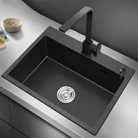 مجلى مقاس 60/45 مطلي اسود مع فتحة خلاط