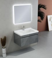 مغسلة خشب بلايوود مودرن مع مرايا ليد - مقاسات متعد...