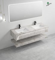 مغسلة رخام ليزر مودرن باضاءة مخفية - مقاسات متعددة