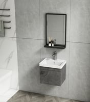 مغسلة خشبية بليوود لون رمادي مقاس 43سم -