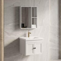 مغسلة حمام معلقة فايبر ابيض - مقاسات متعددة