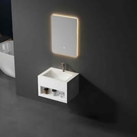 مغسلة رخام ابيض صغيرة 50 سم تصميم مودرن حوض ليزر