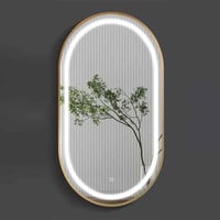 مرايا اطار ذهبي مطفي مودرن ليد تعمل بلونين مقاس 12...