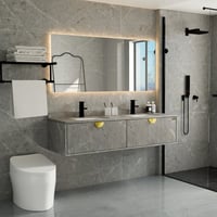 مغسلة ديكور مودرن مع مرايا مقاس 150 سم