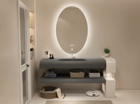 مغسلة فاخرة مودرن اكريليك لون رمادي غامق - مقاسات...