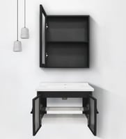 مغسله ديكور حوض 80سم + مرايا + صيدلية