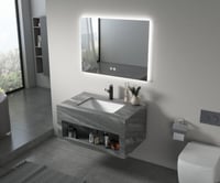 مغسلة موردن رخام صناعي رمادي غامق مقاس 80 سم