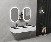 مغسله ديكور حوضين 140سم + مرايات و ارفف