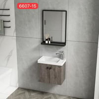 مغسلة خشبية بليوود لون خشبي غامق مقاس 50سم - موديل...