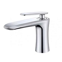 خلاط مغسلة قصير كروم من برونزو