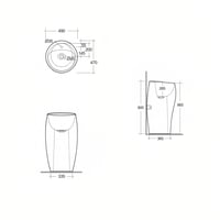 مغسلة RAK المانية بتصميم بيضاوي