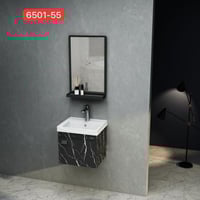 مغسلة خشبية بليوود لون اسود مقاس 43سم -