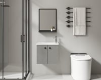 مغسلة ديكور بلايوود رمادي فاتح - 50 سم