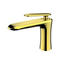 خلاط مغسلة قصير برونزو ذهبي