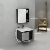 مغسلة ديكور فاخرة المنيوم مقاس 60 سم