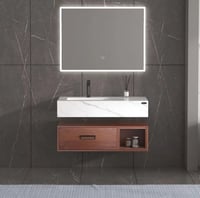 مغسلة مقاس 80 رخام صناعي ابيض مع دولاب