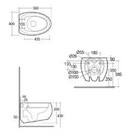 كرسي معلق RAK الماني بتصميم بيضاوي