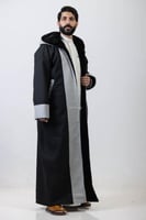 فروة جولد سادة مقلم اسود