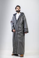 فروة جولد تطريز رمادي