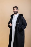 Golden Bisht- فروة جولد اسود ساده