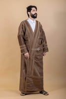 فروة مخمل شريط بني