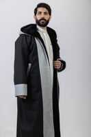 فروة جولد سادة مقلم اسود