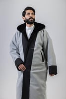 فروة جولد سادة مقلم فضي