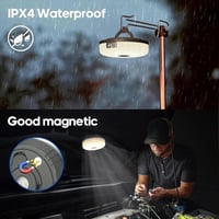 سلسلة إضاءة تخييم LED بطول 20 متر بشحن شمسي وType-...