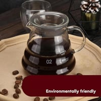 إبريق القهوة V60 من الزجاج المقاوم للحرارة بسعة 50...