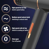 مجفف شعر إحترافي بقوة 800 واط و3 سرعات لتجفيف وتصف...