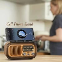 راديو بلوتوث محمول DENX DX2449 بألواح شمسية وتشغيل...